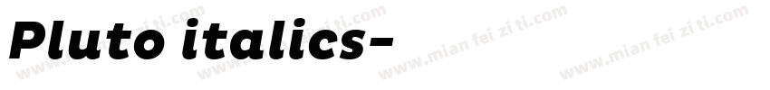 Pluto italics字体转换